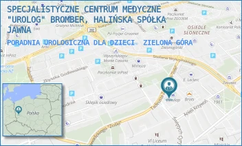 PORADNIA UROLOGICZNA DLA DZIECI - SPECJALISTYCZNE CENTRUM MEDYCZNE "UROLOG" BROMBER, HALIŃSKA SPÓŁKA JAWNA - UL. ANIELI KRZYWOŃ 2,  ZIELONA GÓRA
