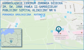 PORADNIA UROLOGICZNA - GÓRNOŚLĄSKIE CENTRUM ZDROWIA DZIECKA IM. ŚW. JANA PAWŁA II SAMODZIELNY PUBLICZNY SZPITAL KLINICZNY NR 6 - UL. MEDYKÓW 16,  KATOWICE